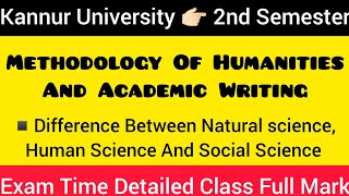 Methodology Of Humanities And Academic Writing  2nd Semester  Kannur University  Exam 💯 ku [upl. by Arde]