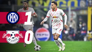 Own goal leads to defeat at San Siro  Highlights Inter Milano  RB Leipzig 10  Champions League [upl. by Chemush]