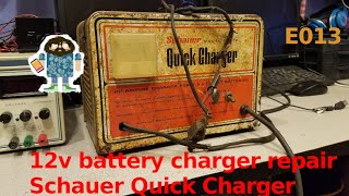 12v Battery Charger Repair Schauer Quick Charger F5612 [upl. by Lachman966]