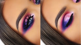 ANASTASIA BEVERLY HILLS NORVINA VOL 1  PINK PURPLE BLUE CUT CREASE MAKEUP TUTORIAL [upl. by Ninnette]