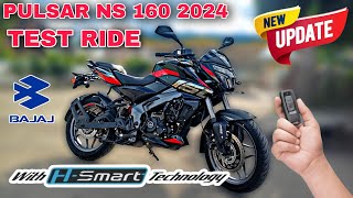 Bajaj Pulsar NS 160 New Model 2024 Test Ride Review  New Features  Pickup  Top Speed  Mileage [upl. by Sidoon]