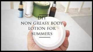 DIY non greasy body lotion for summers  Only 3 ingredients  MakeupAndSmiles [upl. by Atiuqel]