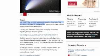 CNN Terrible Elenin iReport  WRONG WRONG WRONG [upl. by Hsuk791]