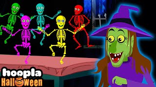 Five Funny Skeletons  Spooky Scary Song For Kids  Hoopla Halloween [upl. by Qifar]