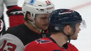 Nico Hischier amp Connor McMichael Unsportsmanlike Conduct [upl. by Kcirddor]