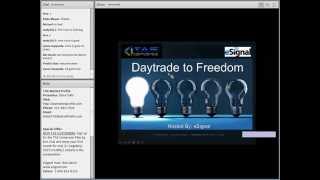 eSignal Partner Webinar  Daytrade To Freedom [upl. by Anawot]