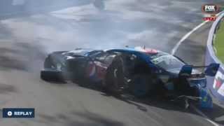 2015 V8 Supercars  Chaz Mostert Horror Crash [upl. by Ayikur]