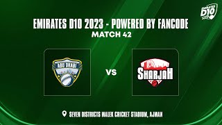 Abu Dhabi vs Sharjah  Match 42  Emirates D10 Powered by FanCode [upl. by Olram370]