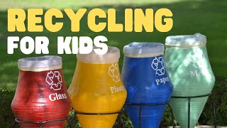 Recycling for Kids  Learn how to Reduce Reuse and Recycle [upl. by Rahr]