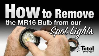 How to Quickly Remove the MR16 bulb from our LED Spot Light by Total Outdoor Lighting [upl. by Ahsimal]