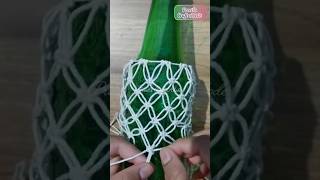 easy knot making tutorial knot for bottle lamp craft wine bottle lamp making shorts [upl. by Oenire521]