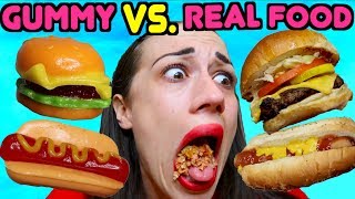 GUMMY FOOD VS REAL FOOD [upl. by Anderson]