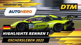 DTM Oschersleben Highlights Rennen 1 präsentiert von Autohero Perera dominiert [upl. by Aynot]