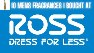 10 Mens Fragrances From Ross Dress For Less [upl. by Ehcropal]