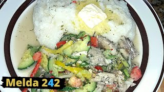 SARDINE SALAD WITH GRITS BAHAMIAN COOKING [upl. by O'Connell]