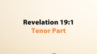 Revelation 191 Maverick City Tenor Part [upl. by Areis]