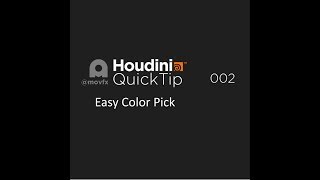 Houdini Quicktip 002 Easy ColorPick [upl. by Tallie]