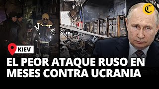 ATAQUE DE MISILES RUSOS en KIEV deja decenas de heridos y un hospital infantil dañado  El Comercio [upl. by Kirschner454]