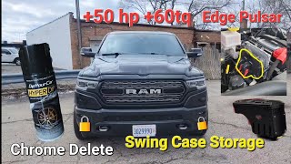 2021 RAM 1500 57 Updates amp Edge Pulsar tune 060 Chrome delete [upl. by Anneirb]