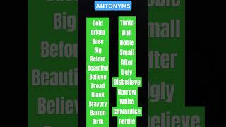 ANTONYMS [upl. by Maureen849]