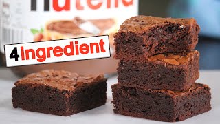 Nutella Brownies 4 Ingredients  How Tasty Channel [upl. by Aneeroc]