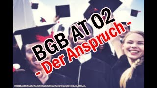 BGB AT 02  Der Anspruch Schema [upl. by Hnib315]