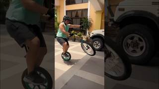 Monocycle Madness Wheely Good Stunts shorts cycling [upl. by Adlemy]