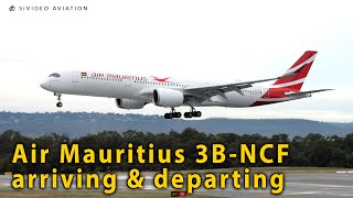 Air Mauritius 3BNCF arriving and departing RW03 at Perth Airport [upl. by Sufur569]