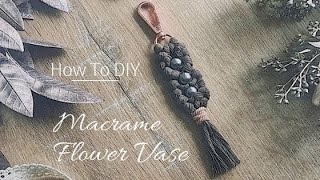 Craft an Effortless DIY Macrame Floral Keychain With Beads [upl. by Olnee967]