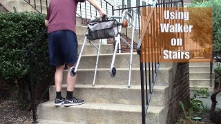 How to Use a Walker on Stairs for Leg Lengthening Surgery Patients [upl. by Asinla]