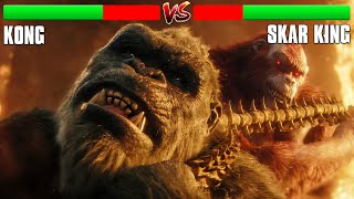 Kong Vs Skar King Battle Scene 4K with Health Bar [upl. by Ingrim]