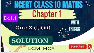 Ncert Class 10 maths Chapter 1  Exercise 11 que 3 Iii iii complete solution ncert [upl. by Hekking755]