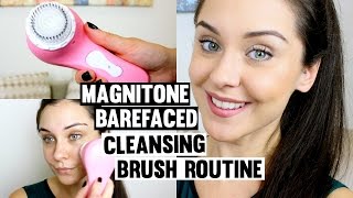 My Magnitone Barefaced Cleansing Brush Skincare Routine amp Demo  KatesBeautyStation  Ad [upl. by Alithia]