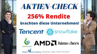 Snowflake kaufen AMD Quantafuel Tencent Hims amp Hers im AktienCheck [upl. by Noiwtna415]