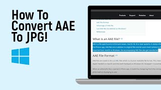 How To Convert AAE To JPG In Windows 11 easy [upl. by Winter180]