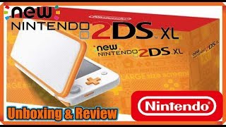 Nintendo White amp Orange 2DS XL Unboxing amp Review [upl. by Eneres219]