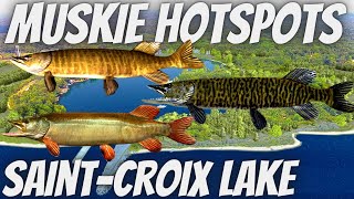 Fishing Planet SAINT CROIX LAKE Michigan UNIQUE Muskie HOTSPOTS Markers amp How To Catch Unique Guide [upl. by Stefano]