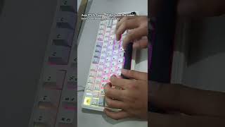 Aula F75 ft Gateron Milky Yellow Pro with Cherry profile stock doubleshot pbt [upl. by Landahl181]