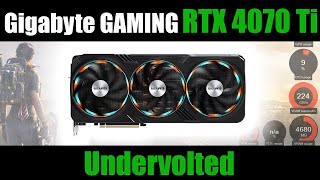 Gigabyte RTX 4070 Ti GAMING OC  Undervolted with OC VRAM [upl. by Omik495]