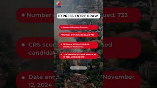 Canada Express Entry Update  Nov 12 2024  Draw 322 Results  CRS Cutoff amp Invitations  CIKH [upl. by Iosep517]