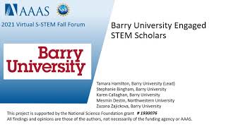 Barry University Engaged STEM Scholars [upl. by Flss]