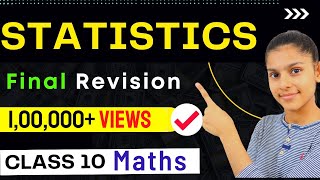 Statistics  Class 10 Maths  FULL CHAPTER REVISION ✅🔥  TARGET  98  CBSE [upl. by Naanac]