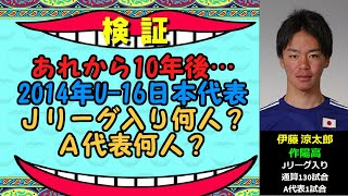 あれから10年後…【2014年U16日本代表69人】Jリーグ入り・A代表入りした人数調べてみた [upl. by Catharine57]