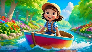 Row Row Row Your Boat Nursery Rhyme Song for Kids [upl. by Airelav]