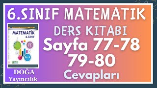 6Sınıf Matematik Kitabı Sayfa 77787980 Cevapları  Doğa Yayınları [upl. by Irollam]