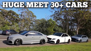 Taking The RS3 To Its First All Euro Meet  Audi BMW  AMGs Everywhere [upl. by Kola]