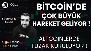 Bitcoinde Çok Büyük Hareket Geliyor   Altcoinlerde Tuzak Kuruluyor   Son Durum [upl. by Ahsinotna]