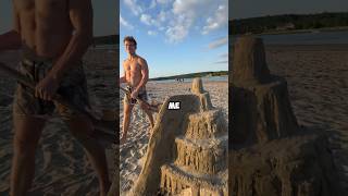 I Pulled The Meanest Sandcastle Prank On These Kids🏰😈shorts [upl. by Araic789]