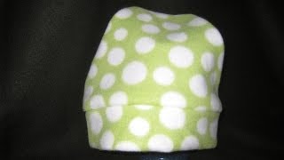 How to sew a Fleece Hat without a pattern DIY [upl. by Ailerua]