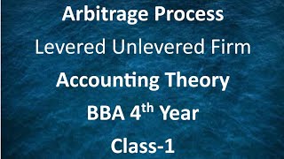 Arbitrage Process  Accounting Theory [upl. by Geier]